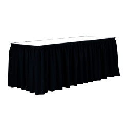 Table Skirt with velcro clips - Black