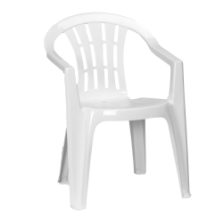 Chair - white stacking patio