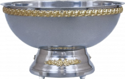 Punch Bowl - stainless/gold trim (18 in.)