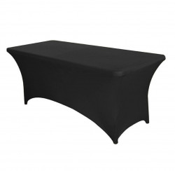 Black Spandex Tablecloth 6ft