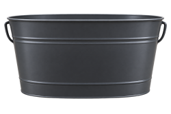 Charcoal Gray Galvanized Metal Tub
