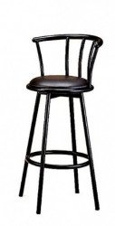 Chair - black stool (with cushion seat and back support)